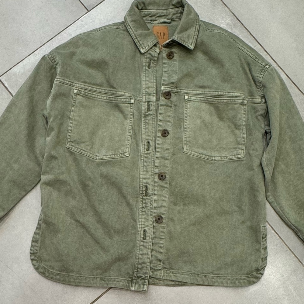 🌸GAP green Jean jacket xs